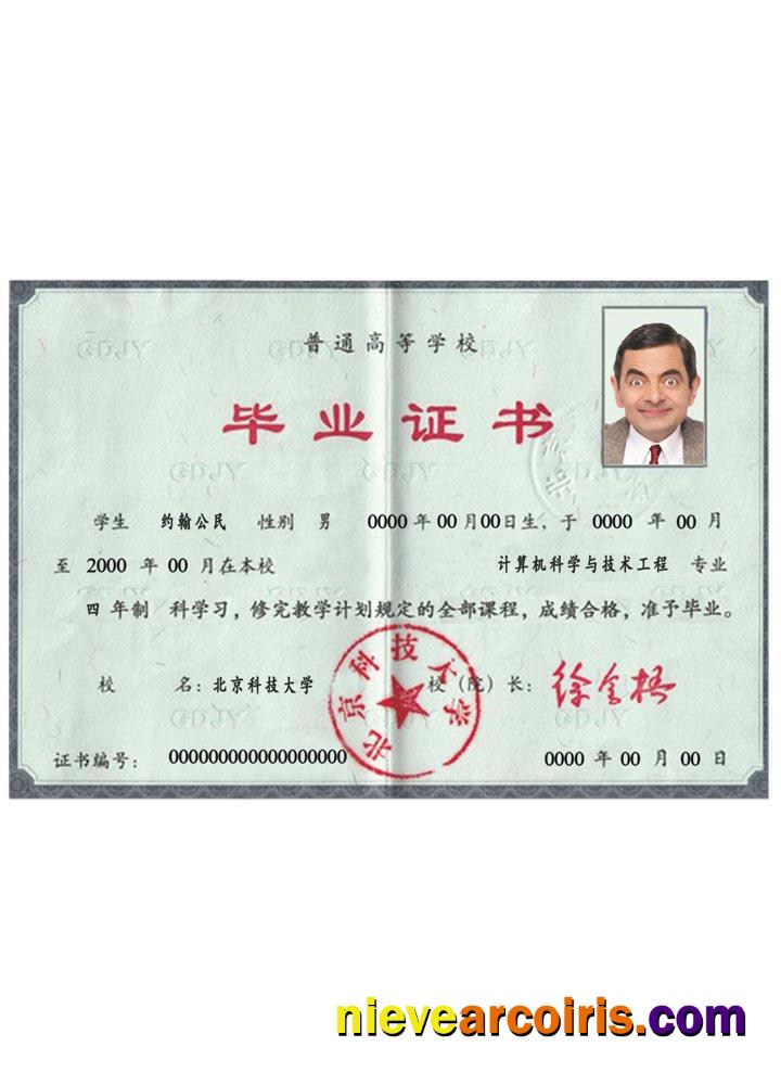 Chinese diploma